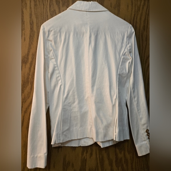 Pretty white blazer. 2 button front closure. Great condition. - Picture 3 of 5